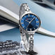 Reloj CURREN 9097 para mujer, plateado con esfera azul