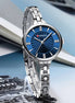 Reloj CURREN 9097 para mujer, plateado con esfera azul