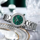 Reloj CURREN 9089 para mujer, variante plateado con esfera verde