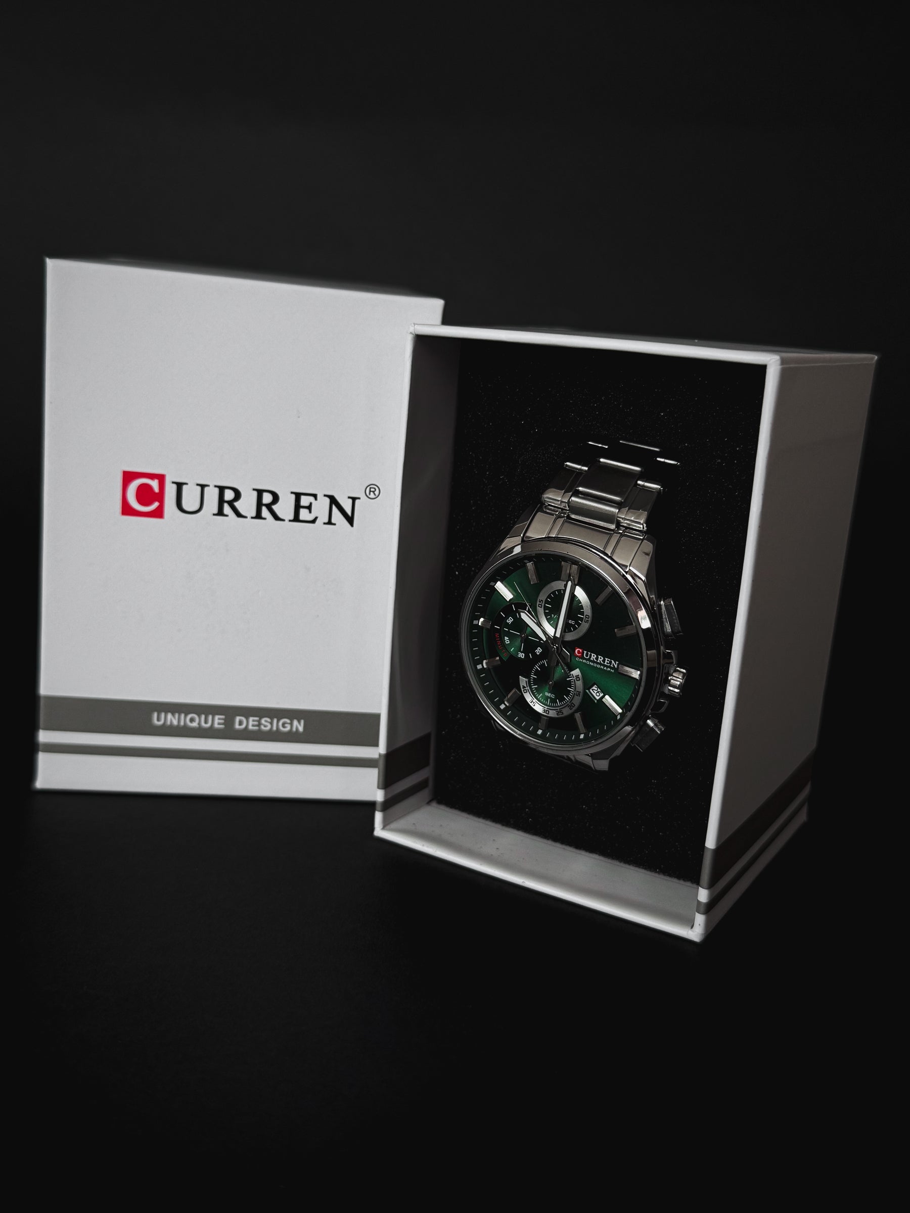 CURREN 8475 / PLATEADO – VERDE