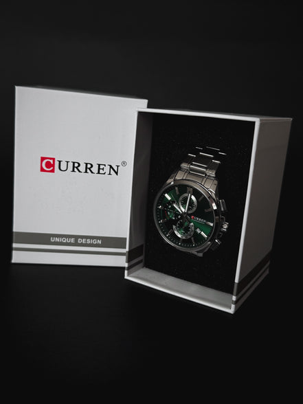 CURREN 8475 / PLATEADO – VERDE