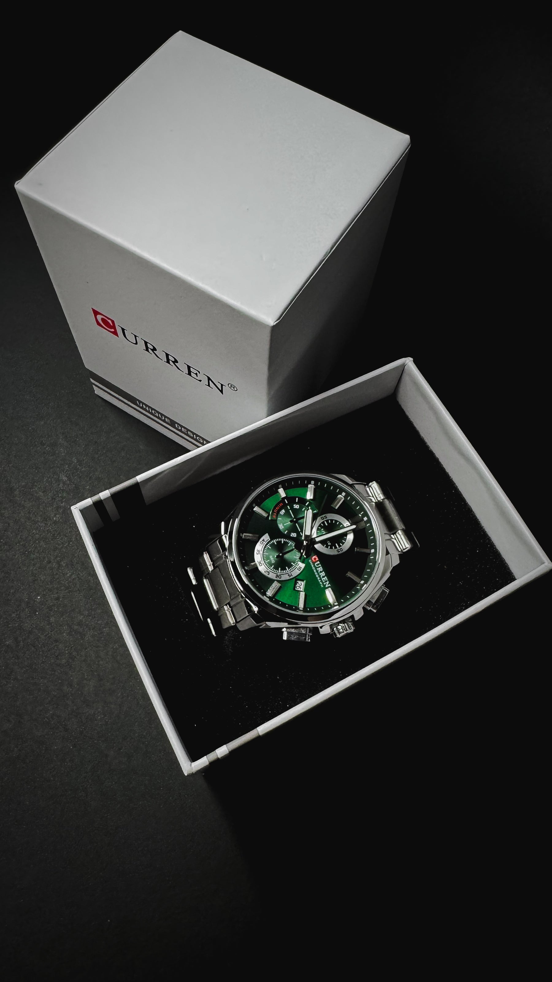 CURREN 8475 / PLATEADO – VERDE