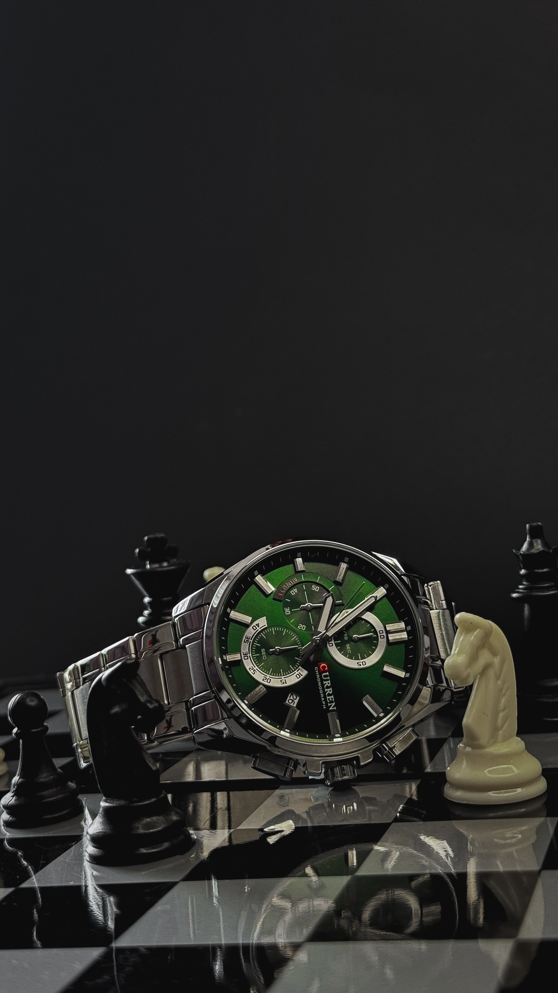 CURREN 8475 / PLATEADO – VERDE