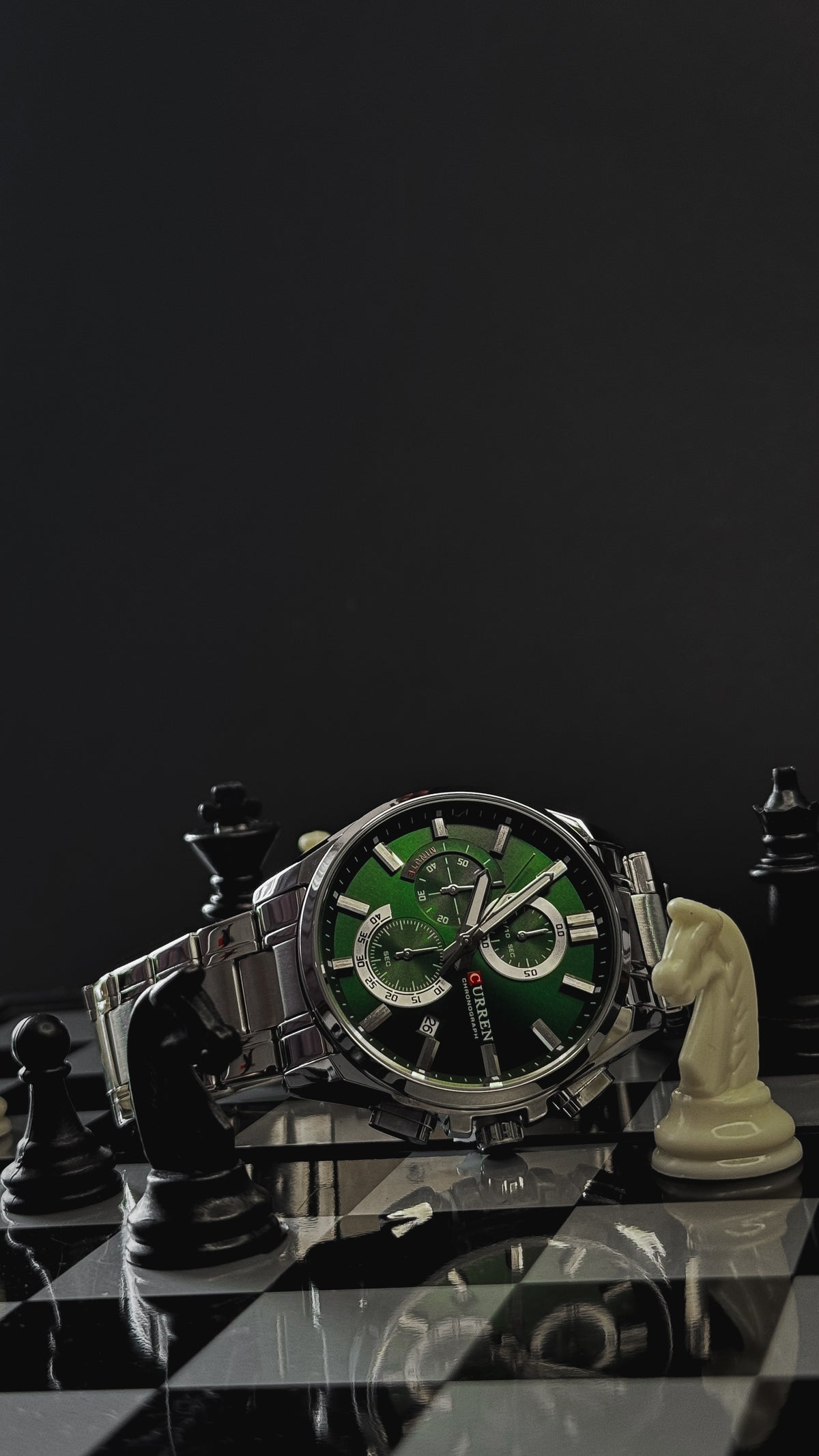CURREN 8475 / PLATEADO – VERDE