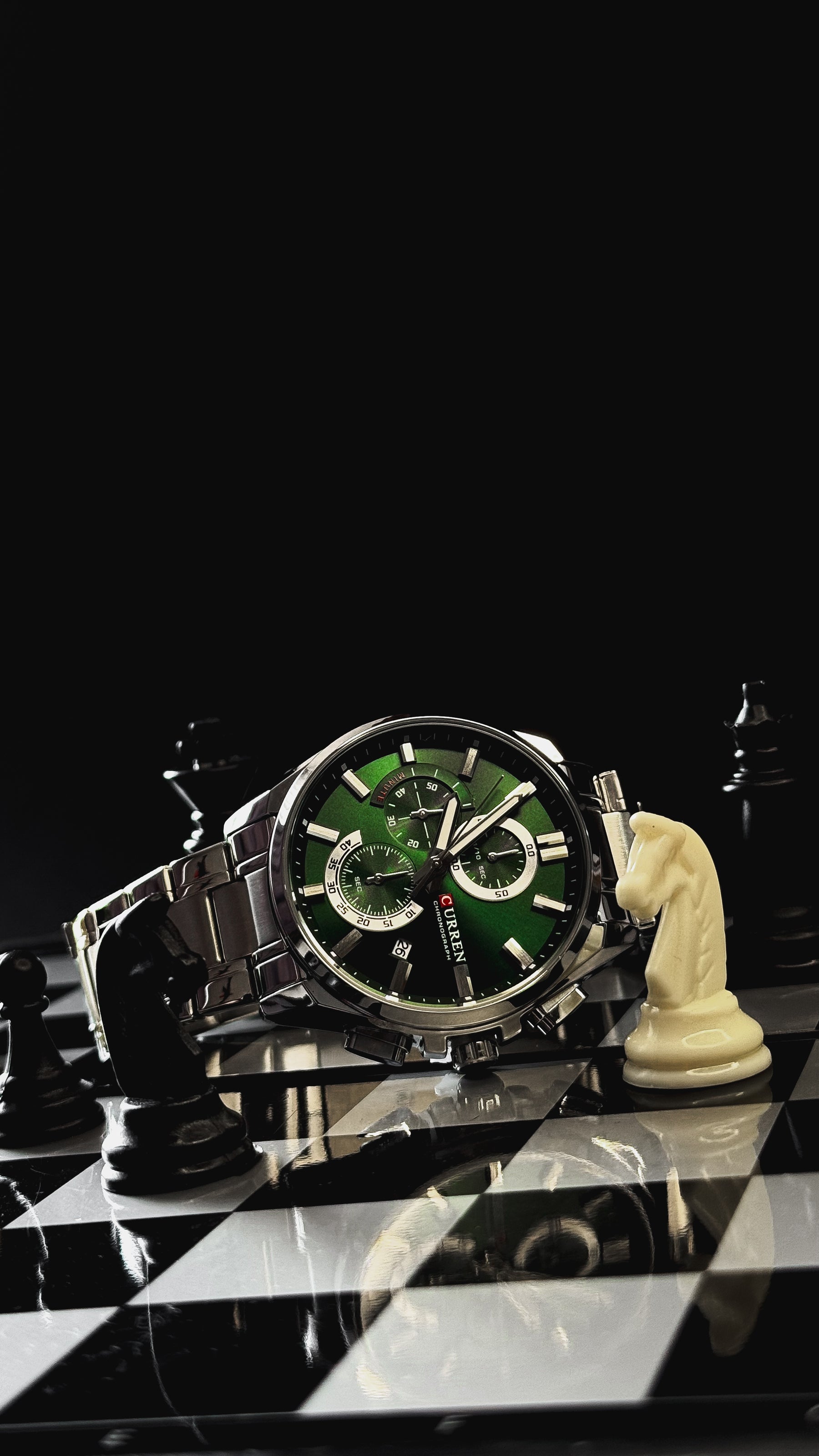 CURREN 8475 / PLATEADO – VERDE