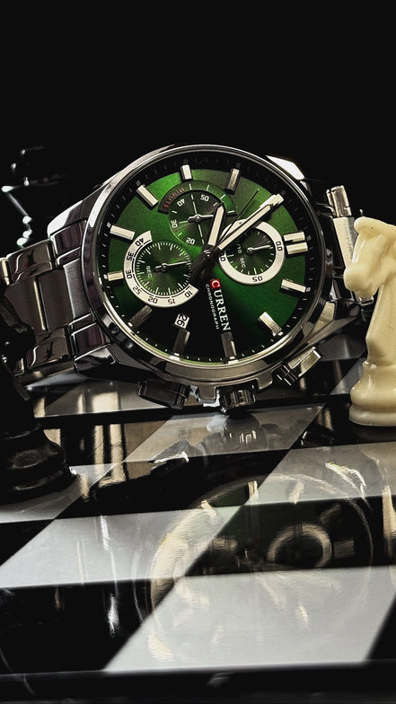 CURREN 8475 / PLATEADO – VERDE