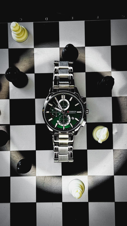 CURREN 8475 / PLATEADO – VERDE